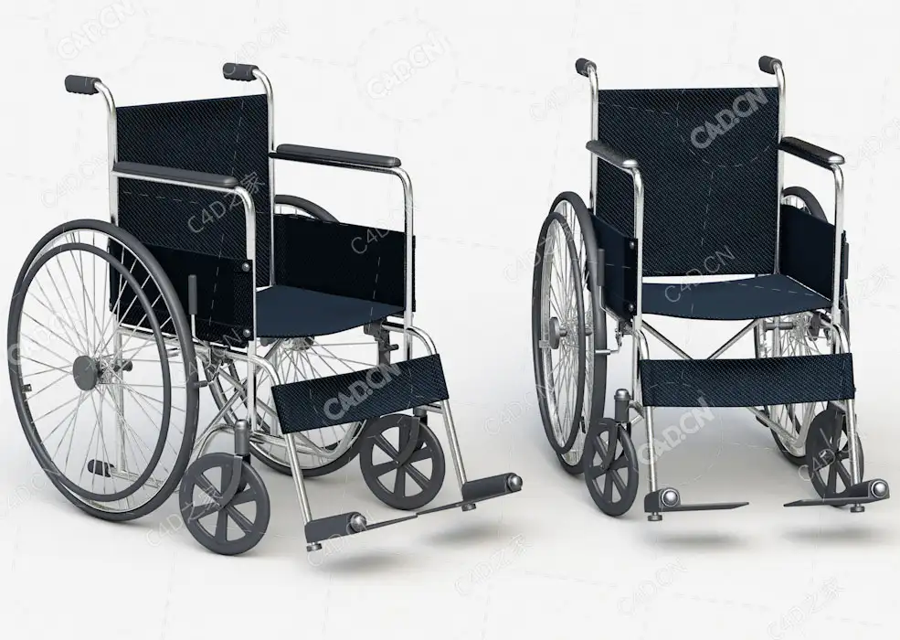 轮椅C4D模型wheelchair
