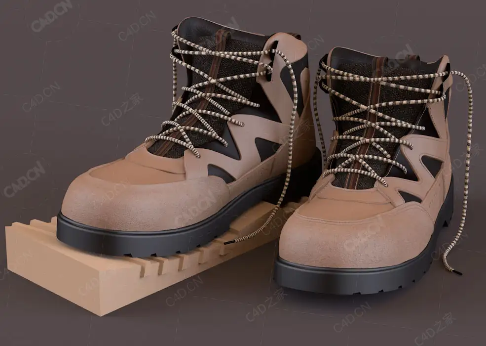 运动鞋登山鞋C4D模型footwear-mockup
