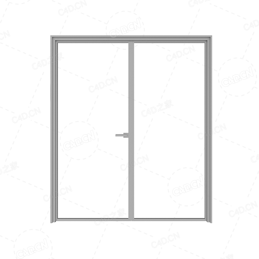 双玻璃门磨砂玻璃门玻璃门会议室门厨房门双开门 - C4D之家 - cgaxis_models_79_86.jpg