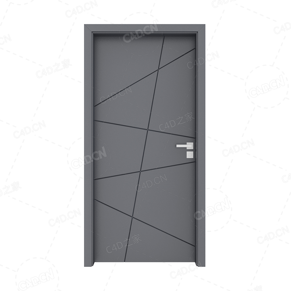 艺术凹线烤漆门酒店办公室门会议室门办公室门单开门长把手门长拉手平开门 - C4D之家 - cgaxis_models_79_97.jpg