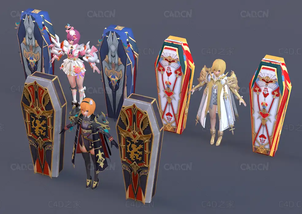 卡通动漫女孩角色人物里利斯C4D模型 Rilith - 3D Model - C4D之家 - C4D.jpg