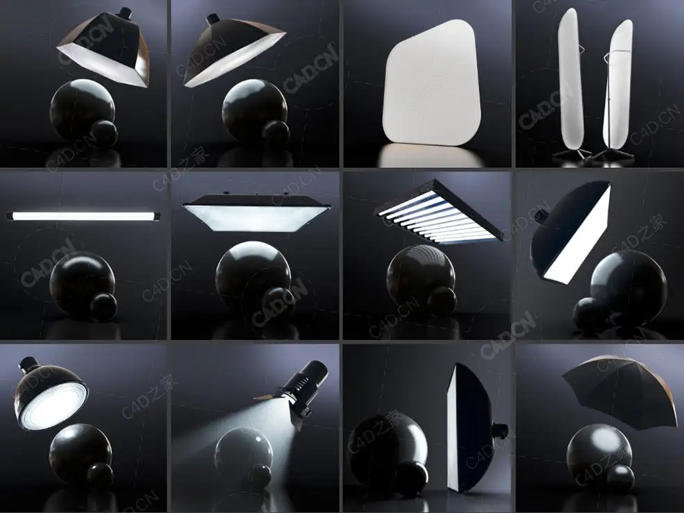 C4D阿诺德渲染器灯光布光环境预设Arnold Light Suite for C4D V2