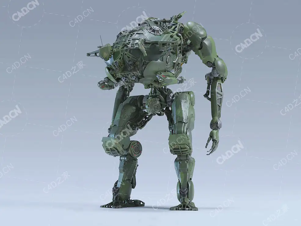 C4D机甲战士科幻机械战警模型hopper