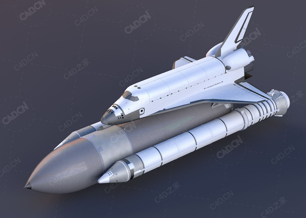 航天飞机侧面推进器和燃料箱space shuttle side boosters and fuel tank