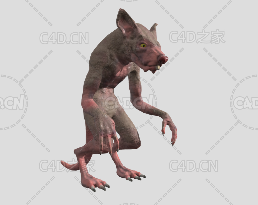僵尸鼠角色模型Rat_LP - C4D之家 - 08.jpg