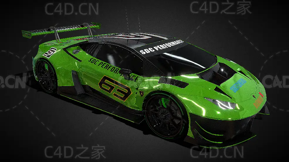 兰博基尼跑车低面模型Huracan GT3 - C4D之家 - 26.jpg