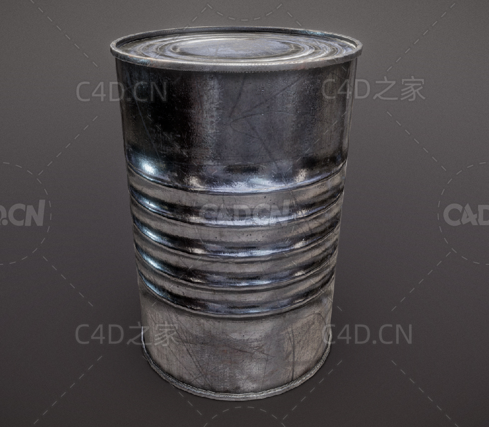 金属食品罐子金属容器罐头奶粉桶C4D模型can
