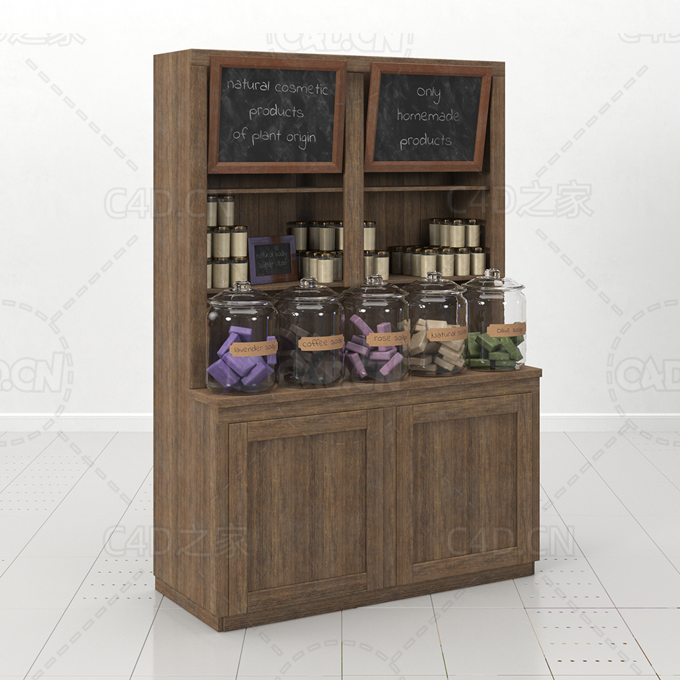 天淆手工制化妆品香皂货柜C4D模型 - C4D之家 - 25.jpg