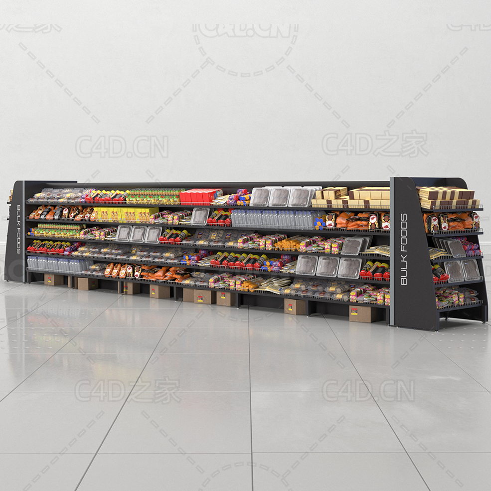 食品货架盒装食品袋装食品小吃零食C4D模型 - C4D之家 - 28.jpg