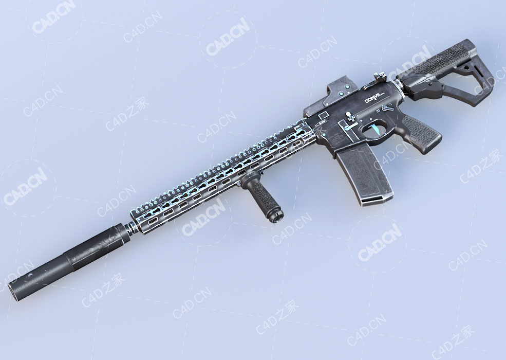 来福枪步枪C4D模型 Rifle