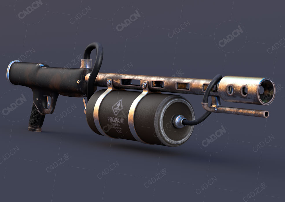 喷火器火焰喷射器火枪C4D模型Flamethrower - C4D之家 - Flamethrower.jpg