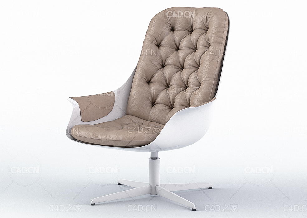 黑鸟休闲转椅C4D模型Armchair SITS BLACKBIRD - C4D之家 - C4D.jpg