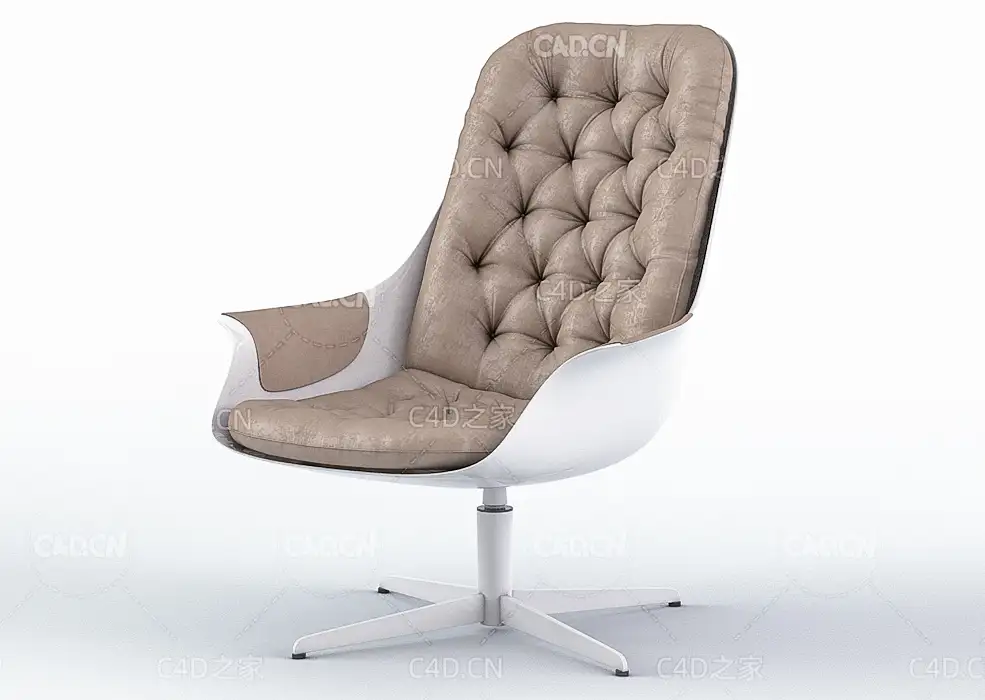 黑鸟休闲转椅C4D模型Armchair SITS BLACKBIRD - C4D之家 - C4D.jpg