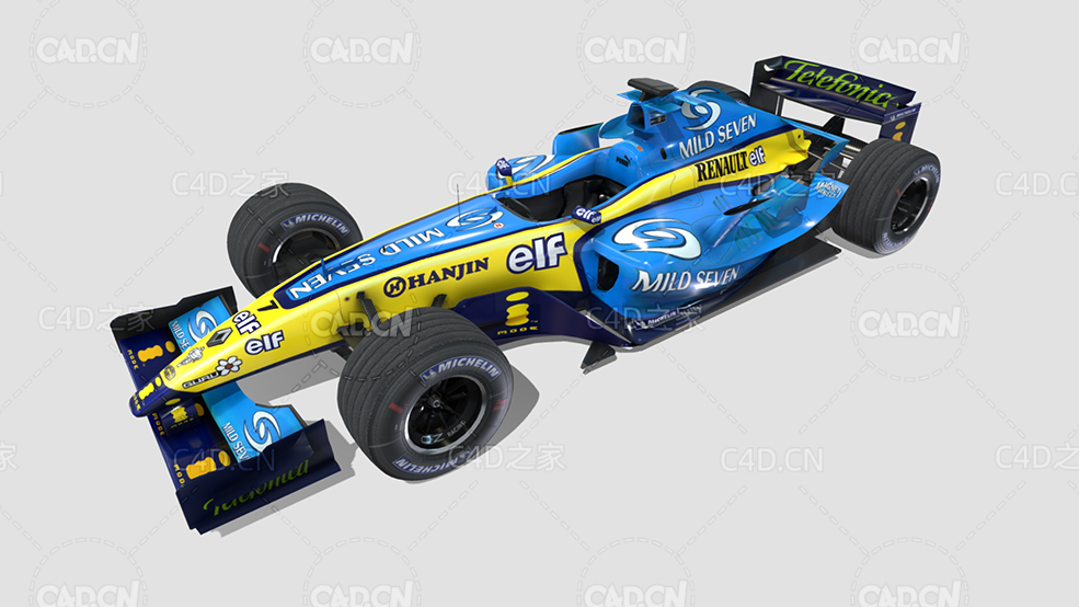 C4D雷诺F1赛carrenault-f1-2004