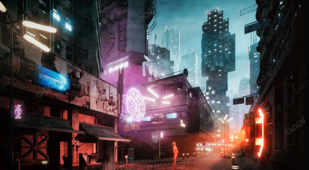 198个赛博朋克科幻外星建筑模型Kitbash3D - Cyberpunk 2022 - C4D之家 - 55.jpg