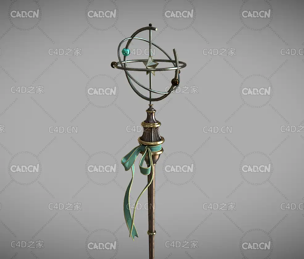 C4D魔法师魔杖法杖