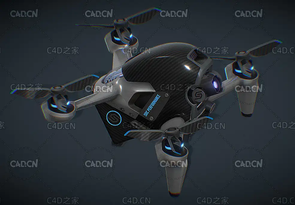 C4D大疆无人机DJI FVP
