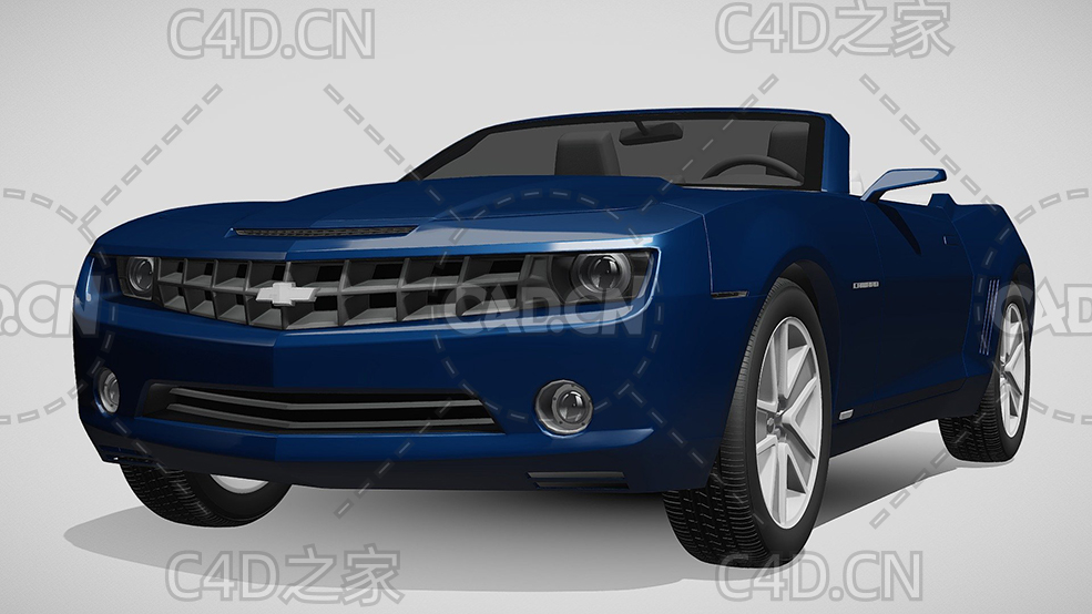 雪佛兰科迈罗敞篷概念车C4D汽车模型下载 - C4D之家 - 09.jpg