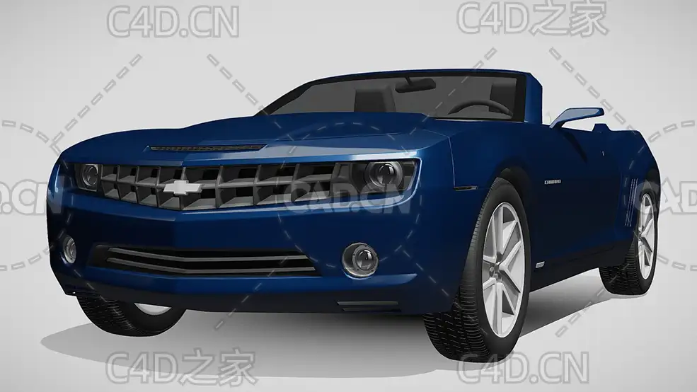 雪佛兰科迈罗敞篷概念车C4D汽车模型下载 - C4D之家 - 09.jpg