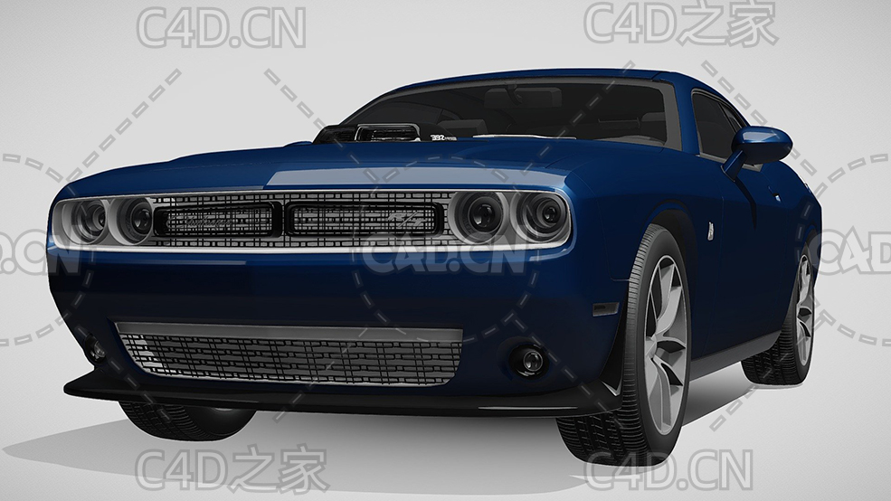 道奇挑战者C4D汽车模型下载 - C4D之家 - 07.jpg