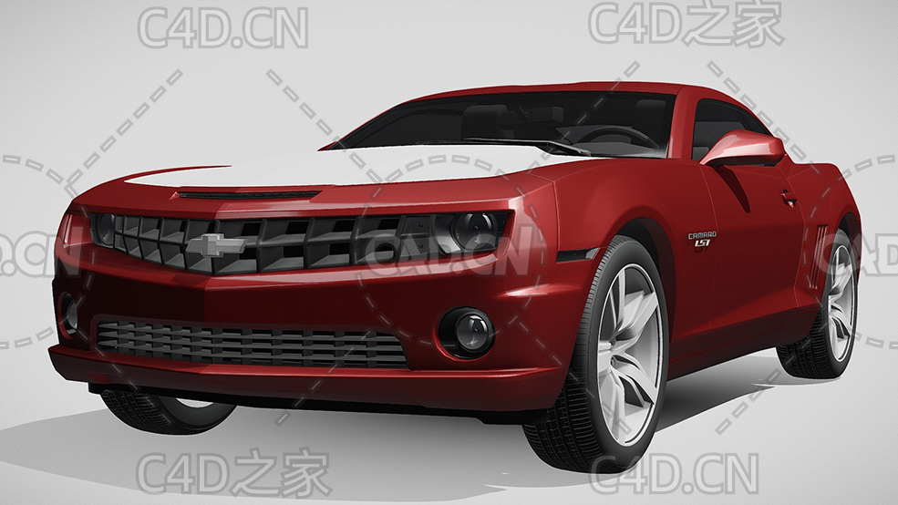 雪佛兰科迈罗2008款C4D汽车模型下载 - C4D之家 - 13.jpg