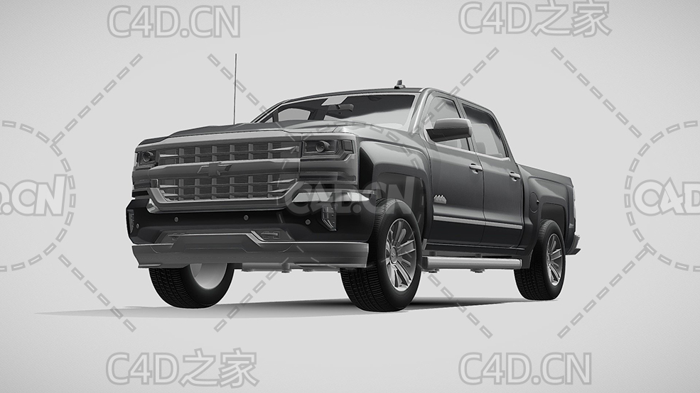 雪佛兰皮卡汽车C4D汽车模型下载 - C4D之家 - 24.jpg