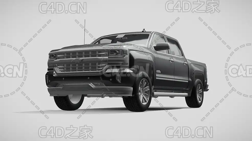 雪佛兰皮卡汽车C4D汽车模型下载 - C4D之家 - 24.jpg