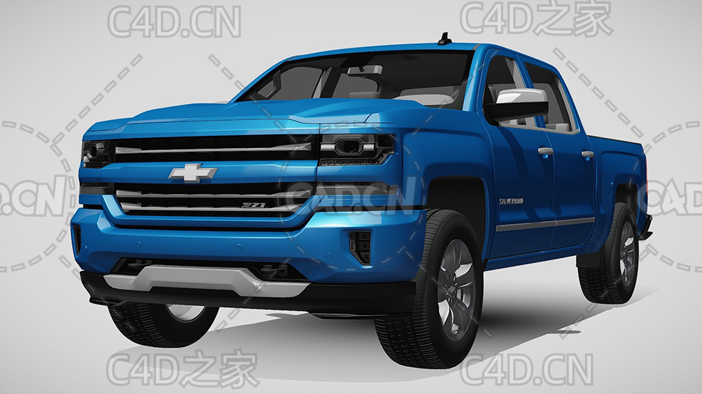 雪佛兰皮卡汽车2016款C4D汽车模型下载 - C4D之家 - 28.jpg