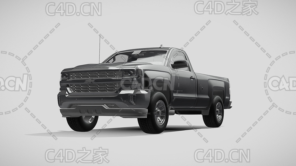 雪佛兰皮卡汽车C4D汽车模型下载 - C4D之家 - 30.jpg