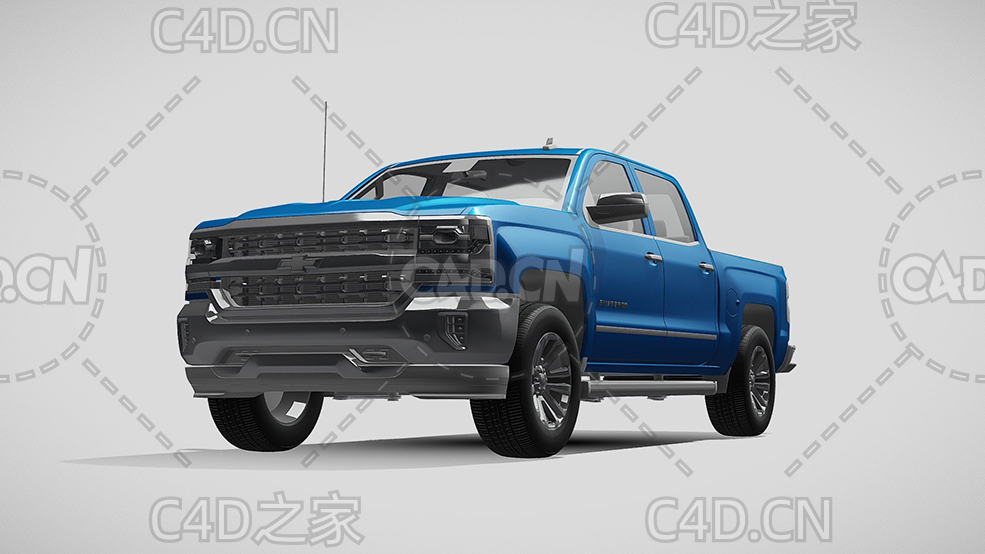 雪佛兰皮卡汽车C4D汽车模型下载 - C4D之家 - 32.jpg