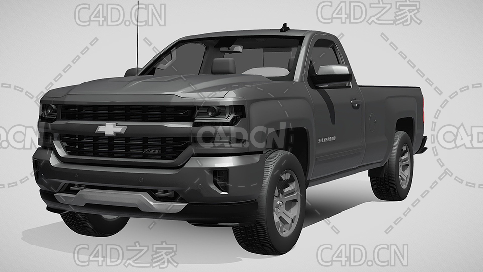 雪佛兰皮卡汽车C4D汽车模型下载 - C4D之家 - 34.jpg