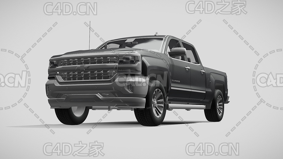 雪佛兰皮卡汽车2016款C4D汽车模型下载 - C4D之家 - 36.jpg