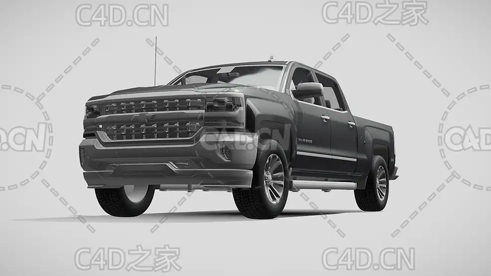 雪佛兰皮卡汽车2016款C4D汽车模型下载 - C4D之家 - 36.jpg