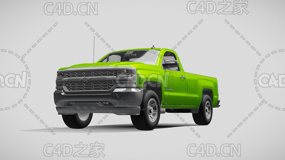 雪佛兰皮卡汽车C4D汽车模型下载 - C4D之家 - 37.jpg
