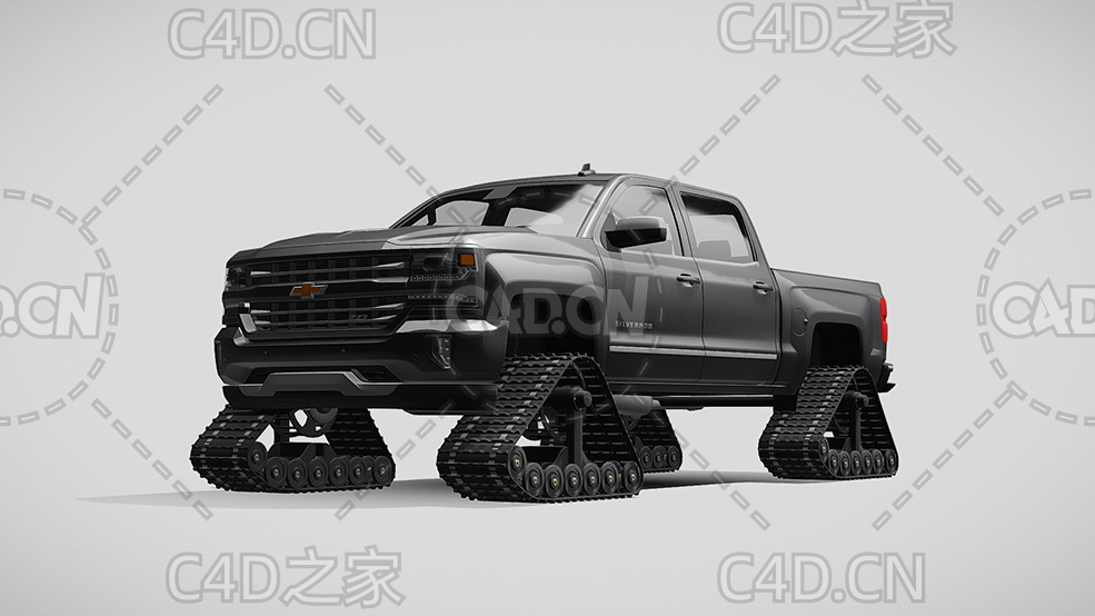 雪佛兰履带式皮卡汽车2017款C4D汽车模型下载 - C4D之家 - 35.jpg