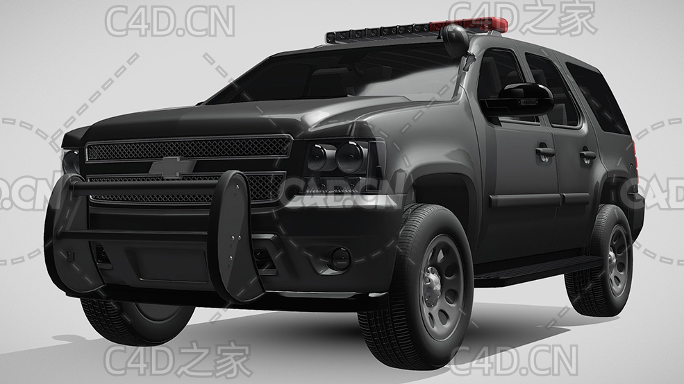 雪佛兰SUV警车C4D汽车模型下载 - C4D之家 - 44.jpg
