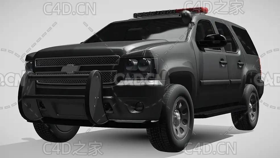 雪佛兰SUV警车C4D汽车模型下载 - C4D之家 - 44.jpg