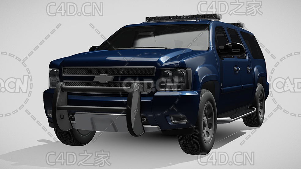 雪佛兰警车SUV汽车C4D汽车模型下载 - C4D之家 - 51.jpg