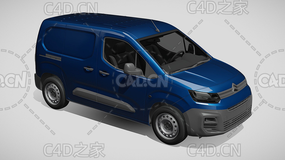 雪铁龙商务车面包车货车2021款C4D汽车模型下载 - C4D之家 - 76.jpg