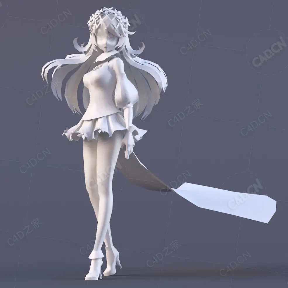 卡通动漫公主女孩人物模型princess - C4D之家 - C4D.jpg