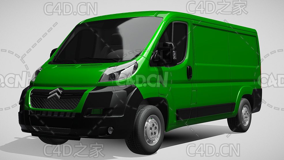 雪铁龙封闭式玻璃面包车货车2006-2014款C4D汽车模型下载 - C4D之家 - 82.jpg