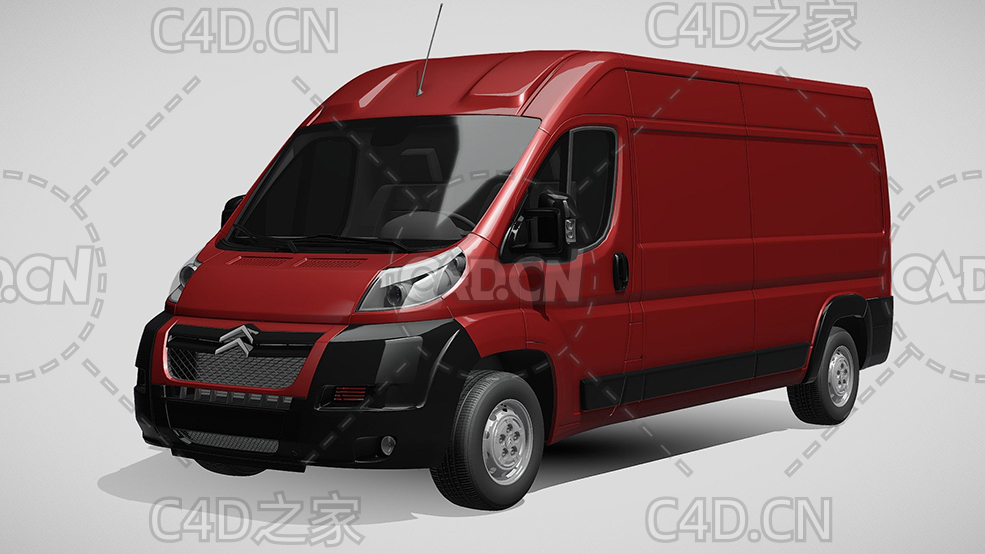 雪铁龙封闭式玻璃面包车货车2006-2015款C4D汽车模型下载 - C4D之家 - 84.jpg