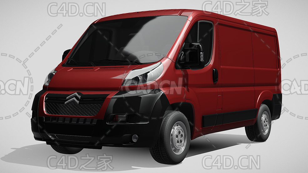 雪铁龙封闭式玻璃面包车货车2006-2014款C4D汽车模型下载 - C4D之家 - 81.jpg