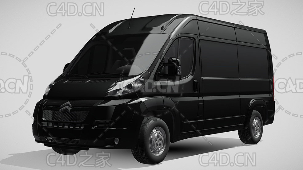 雪铁龙封闭式玻璃面包车货车2006-2014款C4D汽车模型下载 - C4D之家 - 83.jpg