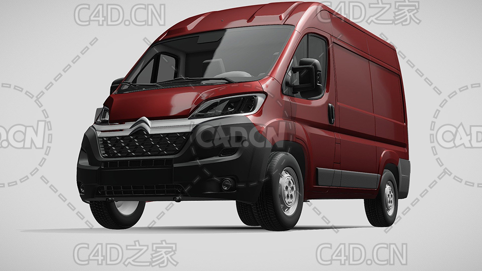 雪铁龙封闭式玻璃面包车货车2017款C4D汽车模型下载 - C4D之家 - 93.jpg