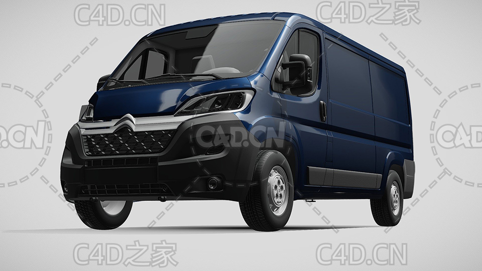 雪铁龙封闭式玻璃面包车货车2017款C4D汽车模型下载 - C4D之家 - 94.jpg