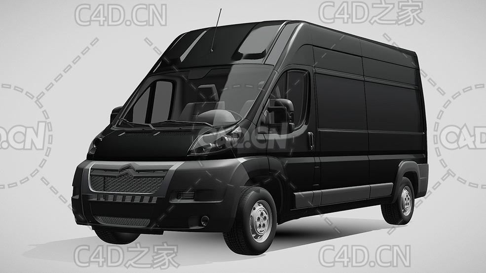 雪铁龙封闭式玻璃面包车货车2006-2014款C4D汽车模型下载 - C4D之家 - 96.jpg