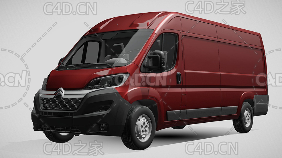 雪铁龙封闭式玻璃面包车货车2017款C4D汽车模型下载 - C4D之家 - 98.jpg