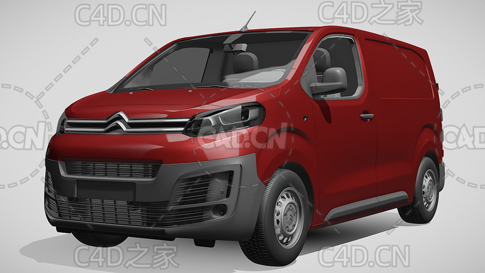 雪铁龙封闭式玻璃面包车2017款C4D汽车模型下载 - C4D之家 - 101.jpg