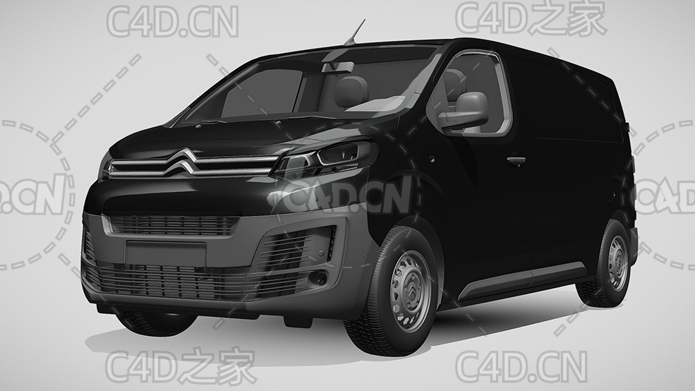 雪铁龙封闭式玻璃面包车2017款C4D汽车模型下载 - C4D之家 - 102.jpg